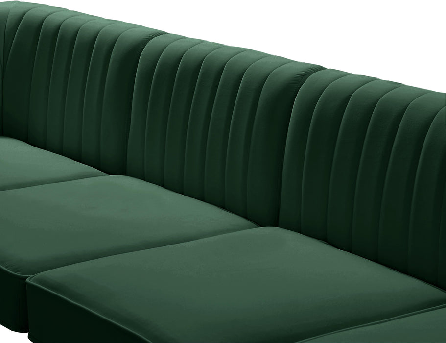 Alina Green Velvet Modular Sectional - Bargain Furniture (Detroit, MI)