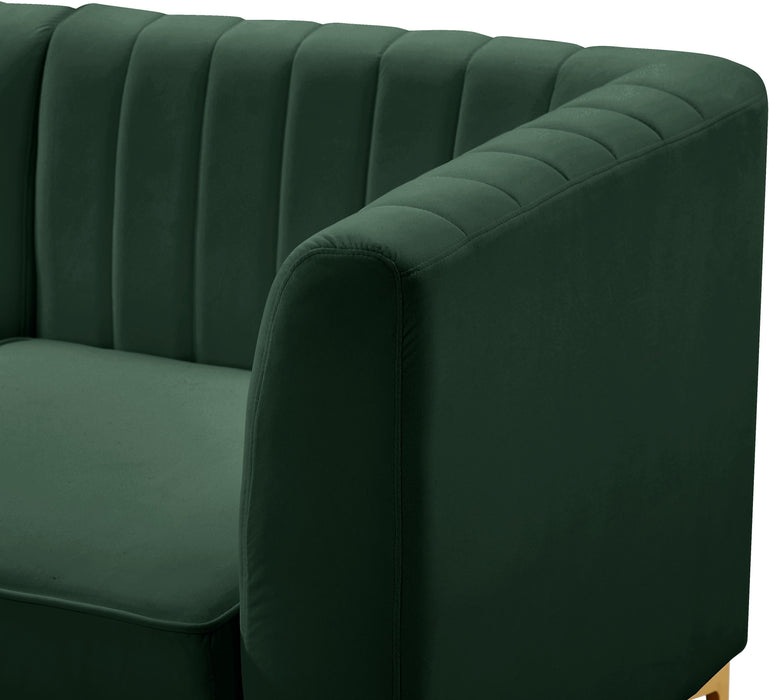 Alina Green Velvet Modular Sectional - Bargain Furniture (Detroit, MI)