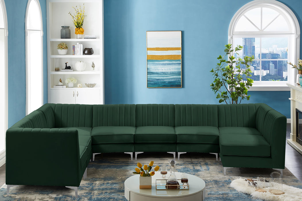 Alina Green Velvet Modular Sectional - Bargain Furniture (Detroit, MI)