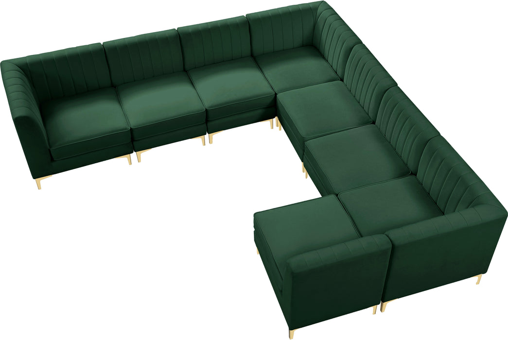 Alina Green Velvet Modular Sectional - Bargain Furniture (Detroit, MI)