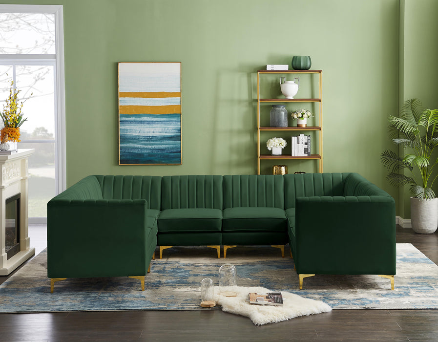 Alina Green Velvet Modular Sectional - Bargain Furniture (Detroit, MI)