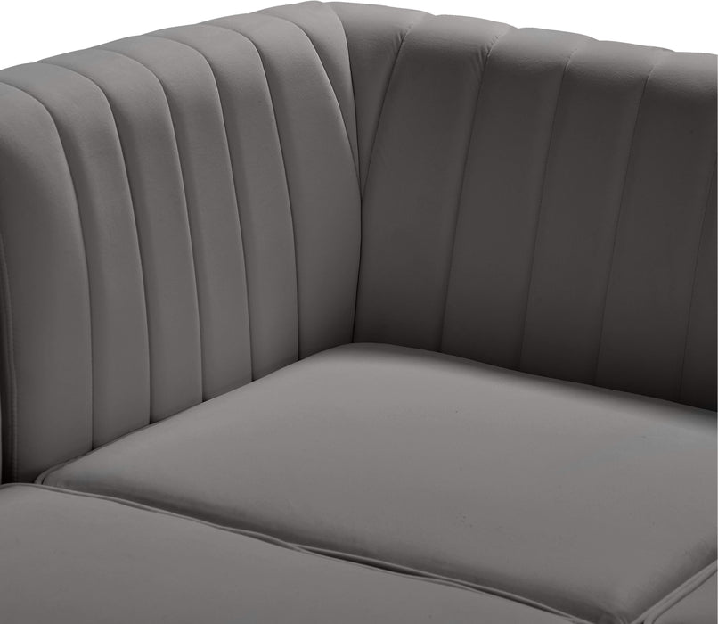 Alina Grey Velvet Modular Sectional - Bargain Furniture (Detroit, MI)