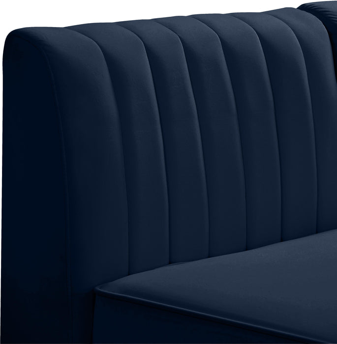 Alina Navy Velvet Modular Sectional - Bargain Furniture (Detroit, MI)