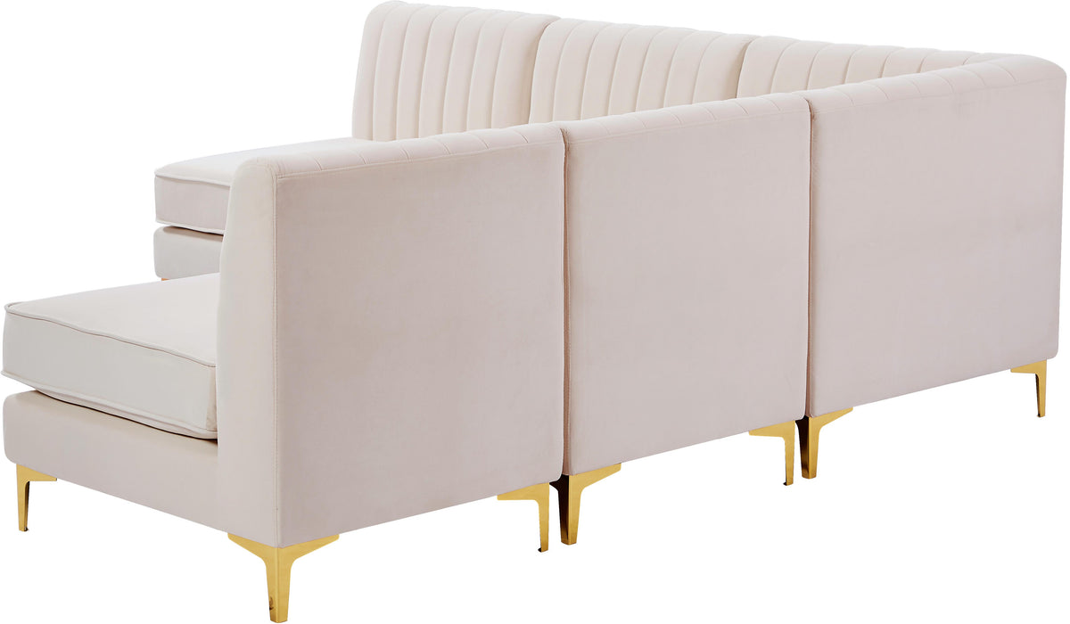 Alina Pink Velvet Modular Sectional - Bargain Furniture (Detroit, MI)