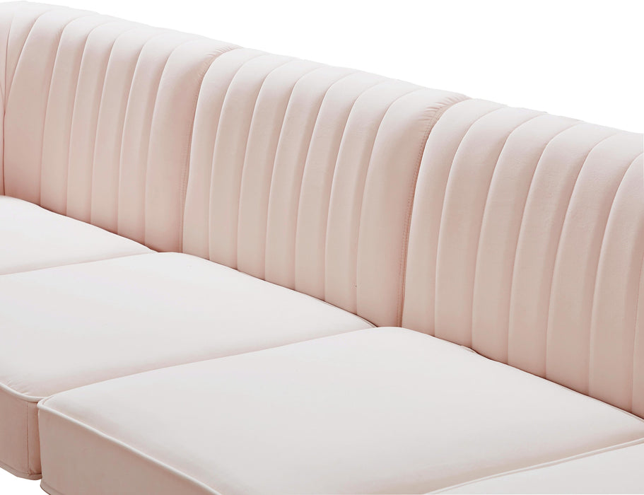 Alina Pink Velvet Modular Sectional - Bargain Furniture (Detroit, MI)
