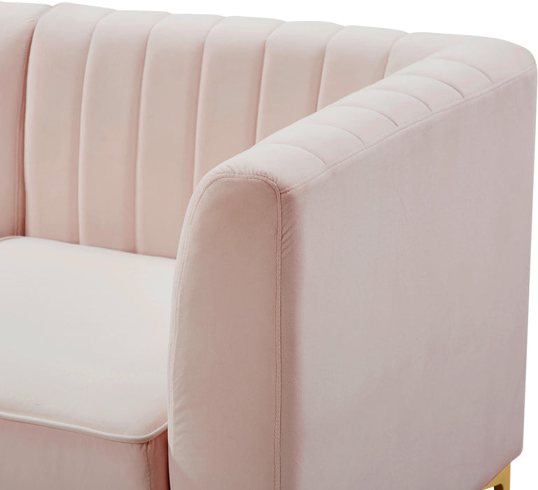 Alina Pink Velvet Modular Sectional - Bargain Furniture (Detroit, MI)