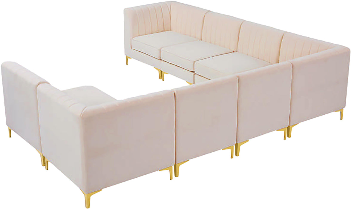 Alina Pink Velvet Modular Sectional - Bargain Furniture (Detroit, MI)