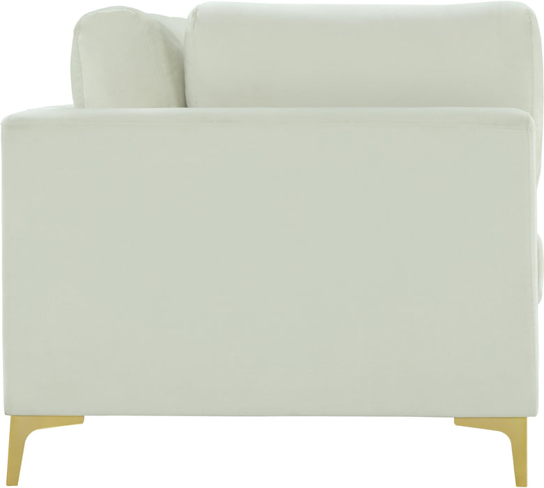 Julia Cream Velvet Modular Sofa (3 Boxes) - Bargain Furniture (Detroit, MI)
