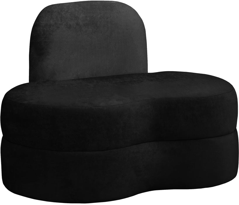 Mitzy Black Velvet Chair - Bargain Furniture (Detroit, MI)