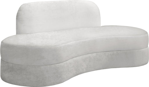 Mitzy Cream Velvet Sofa - Bargain Furniture (Detroit, MI)