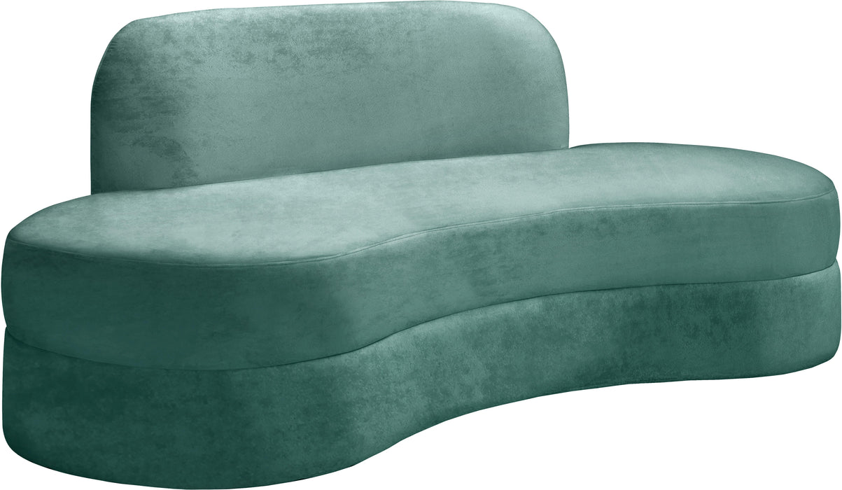 Mitzy Mint Velvet Sofa - Bargain Furniture (Detroit, MI)