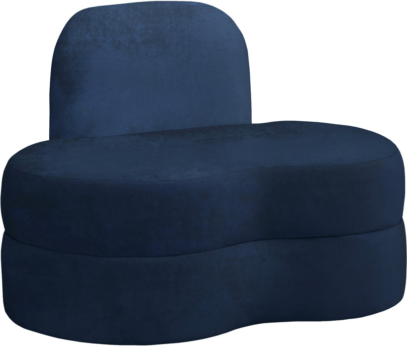 Mitzy Navy Velvet Chair - Bargain Furniture (Detroit, MI)