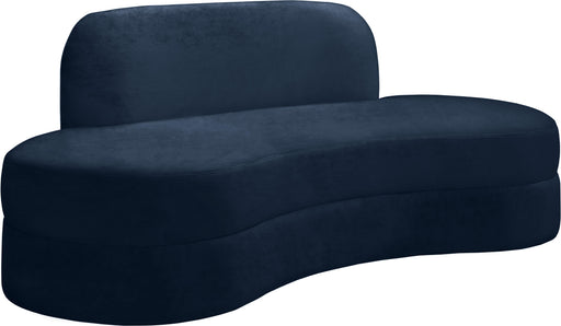 Mitzy Navy Velvet Sofa - Bargain Furniture (Detroit, MI)
