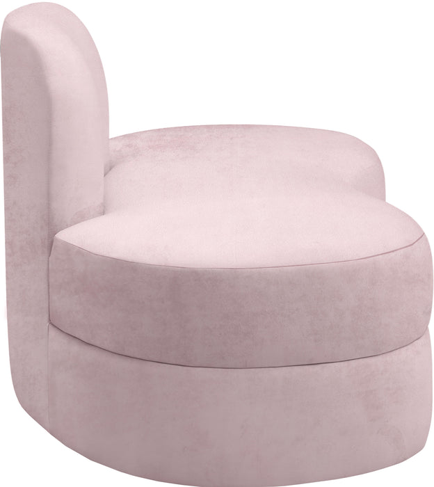 Mitzy Pink Velvet Loveseat - Bargain Furniture (Detroit, MI)