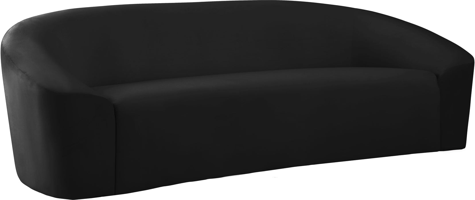 Riley Black Velvet Sofa - Bargain Furniture (Detroit, MI)