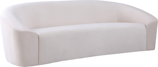 Riley Cream Velvet Sofa - Bargain Furniture (Detroit, MI)