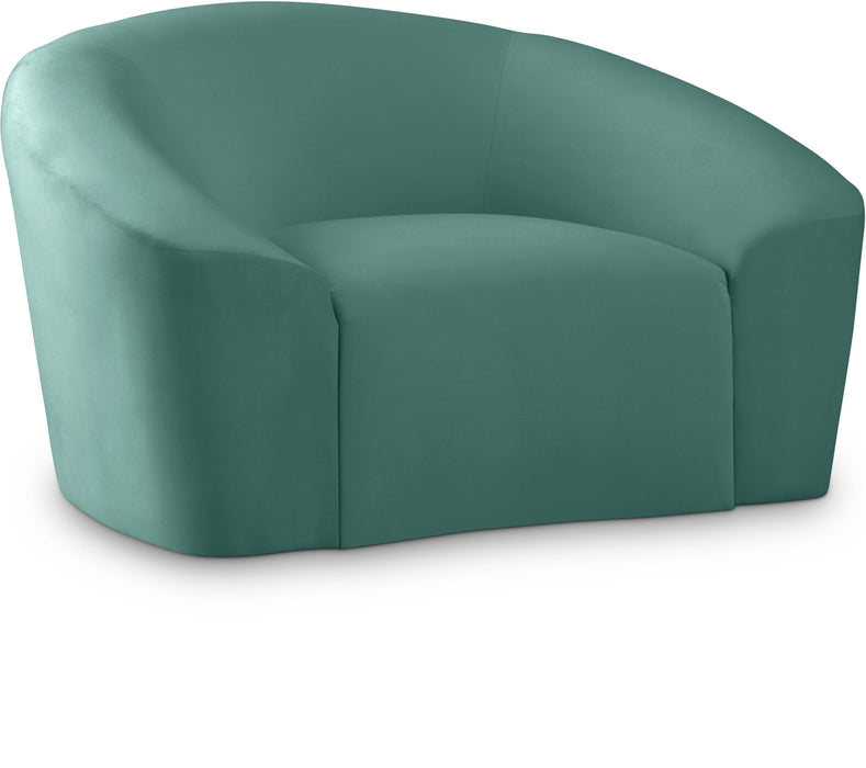 Riley Mint Velvet Chair - Bargain Furniture (Detroit, MI)