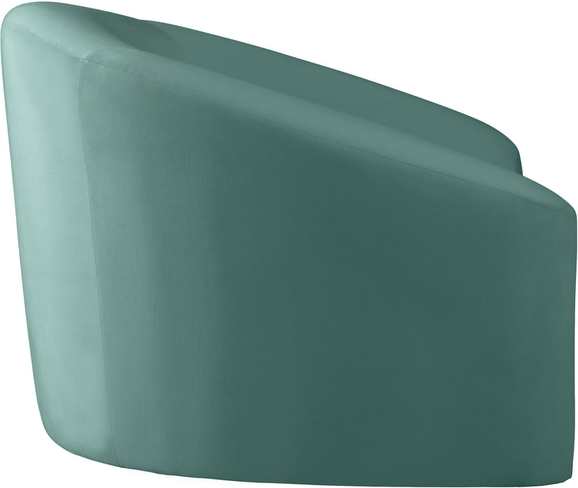 Riley Mint Velvet Chair - Bargain Furniture (Detroit, MI)