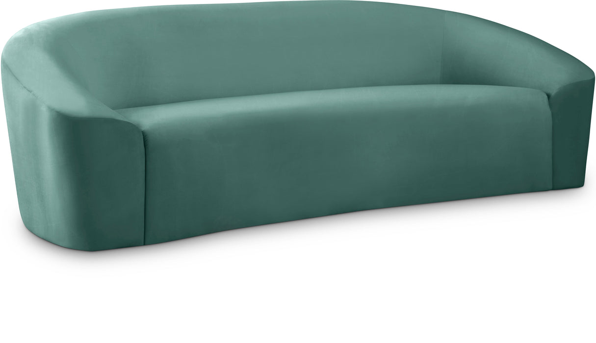 Riley Mint Velvet Sofa - Bargain Furniture (Detroit, MI)