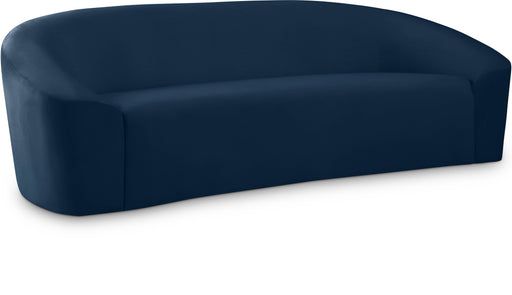 Riley Navy Velvet Sofa - Bargain Furniture (Detroit, MI)