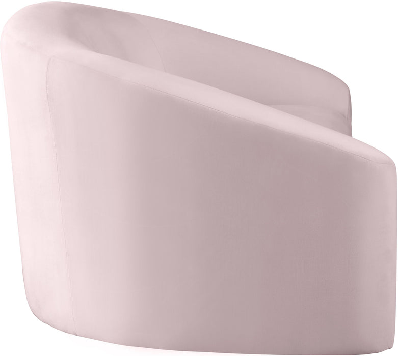 Riley Pink Velvet Sofa - Bargain Furniture (Detroit, MI)