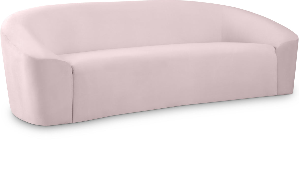 Riley Pink Velvet Sofa - Bargain Furniture (Detroit, MI)