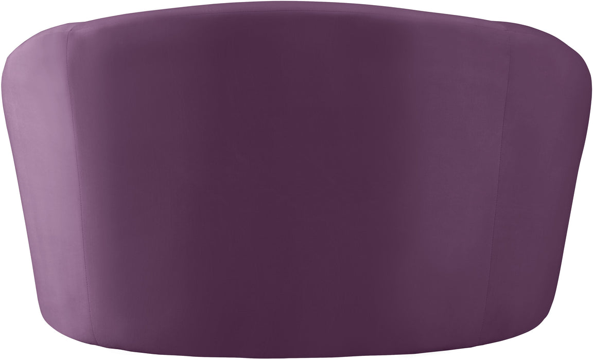 Riley Purple Velvet Chair - Bargain Furniture (Detroit, MI)