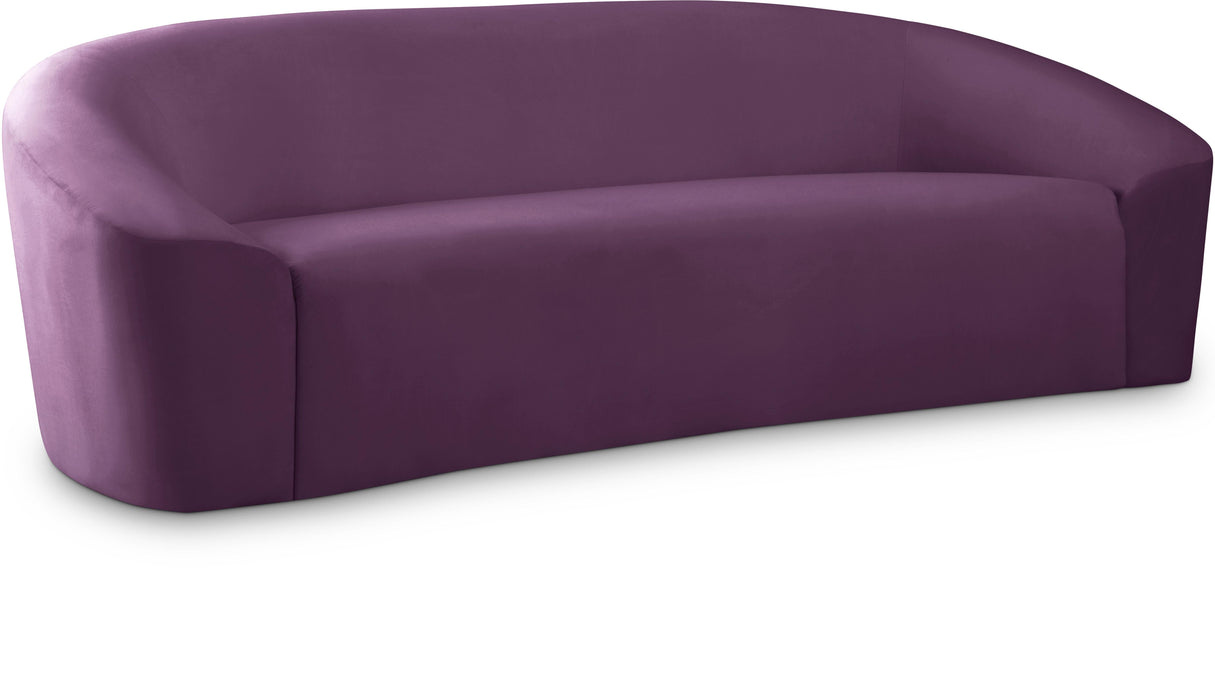 Riley Purple Velvet Sofa - Bargain Furniture (Detroit, MI)