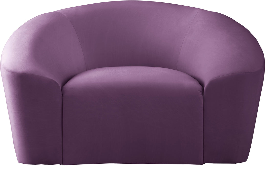 Riley Purple Velvet Chair - Bargain Furniture (Detroit, MI)