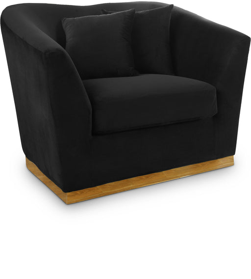 Arabella Black Velvet Chair - Bargain Furniture (Detroit, MI)