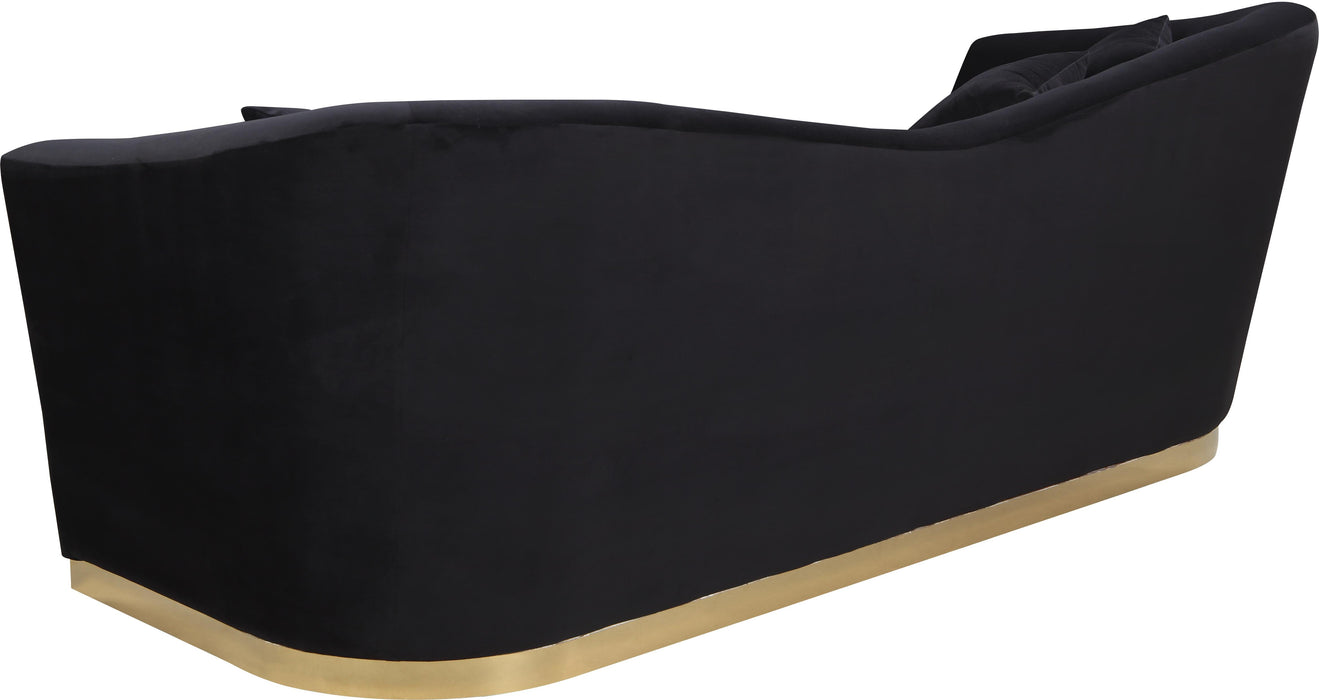 Arabella Black Velvet Sofa - Bargain Furniture (Detroit, MI)