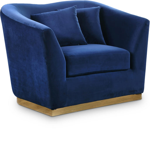 Arabella Navy Velvet Chair - Bargain Furniture (Detroit, MI)
