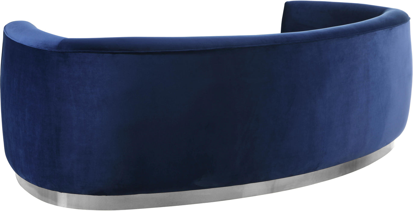 Julian Navy Velvet Sofa - Bargain Furniture (Detroit, MI)