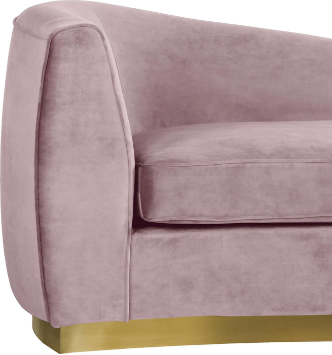 Julian Pink Velvet Chaise - Bargain Furniture (Detroit, MI)