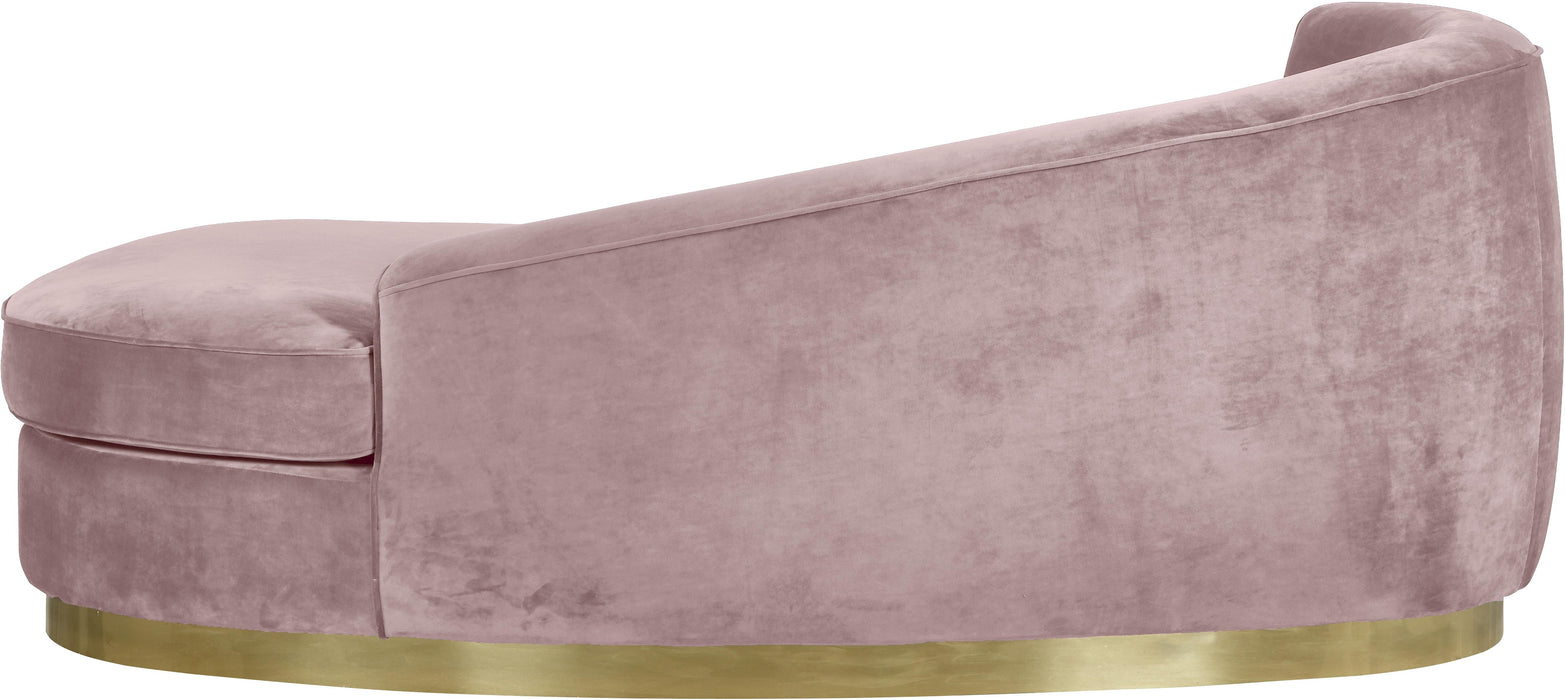 Julian Pink Velvet Chaise - Bargain Furniture (Detroit, MI)