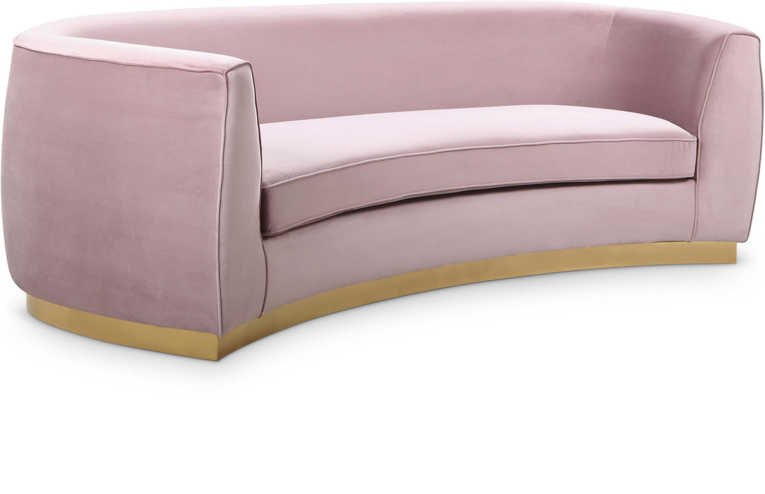 Julian Pink Velvet Sofa - Bargain Furniture (Detroit, MI)