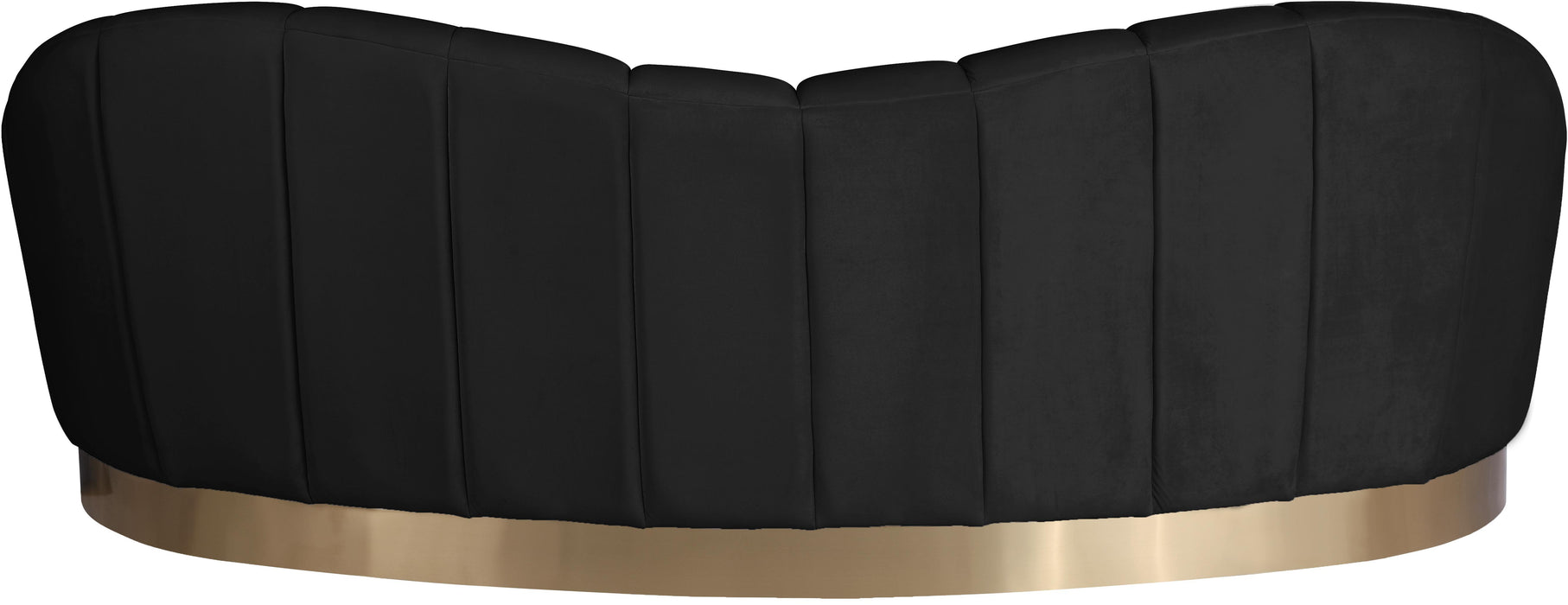 Shelly Black Velvet Sofa - Bargain Furniture (Detroit, MI)