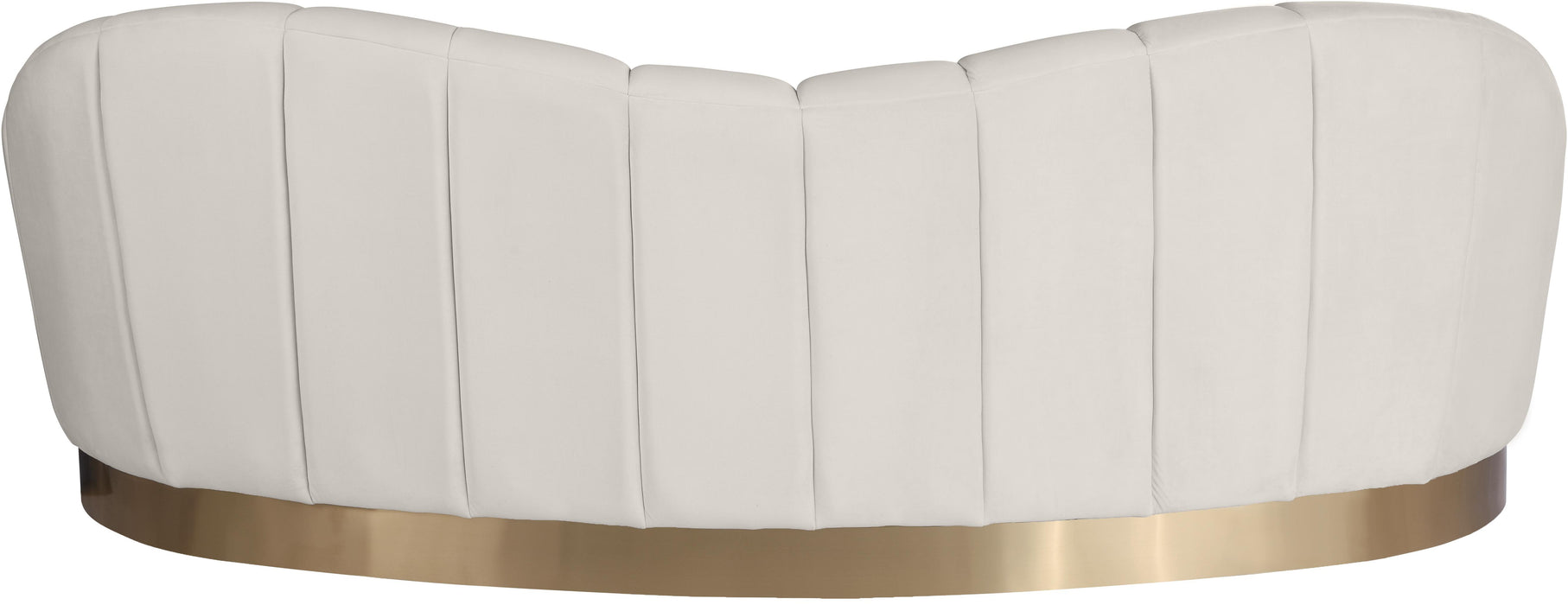 Shelly Cream Velvet Sofa - Bargain Furniture (Detroit, MI)