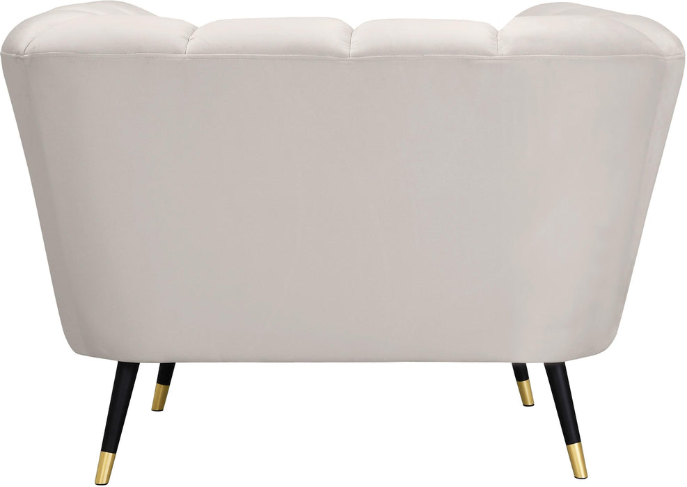 Beaumont Cream Velvet Chair - Bargain Furniture (Detroit, MI)