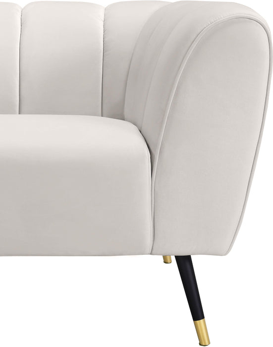Beaumont Cream Velvet Chair - Bargain Furniture (Detroit, MI)