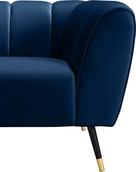 Beaumont Navy Velvet Chair - Bargain Furniture (Detroit, MI)