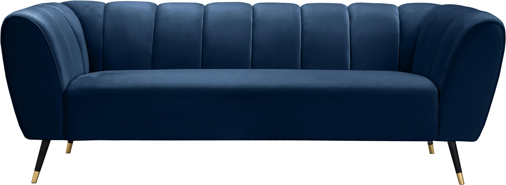 Beaumont Navy Velvet Sofa - Bargain Furniture (Detroit, MI)