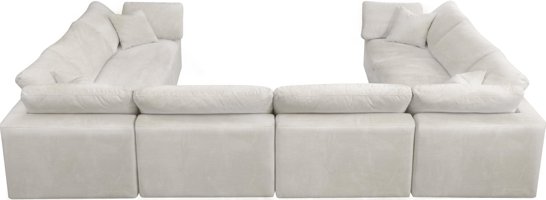 Cozy Cream Velvet Cloud Modular Sectional - Bargain Furniture (Detroit, MI)
