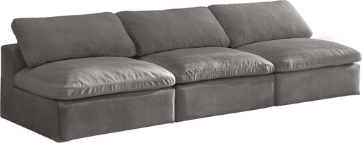Cozy Grey Velvet Cloud Modular Armless Sofa - Bargain Furniture (Detroit, MI)