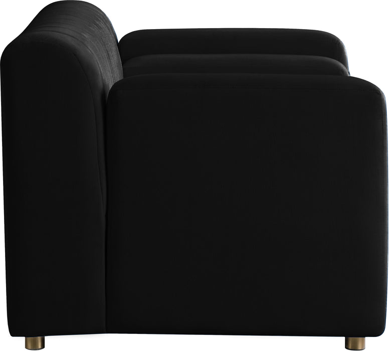 Naya Black Velvet Chair - Bargain Furniture (Detroit, MI)