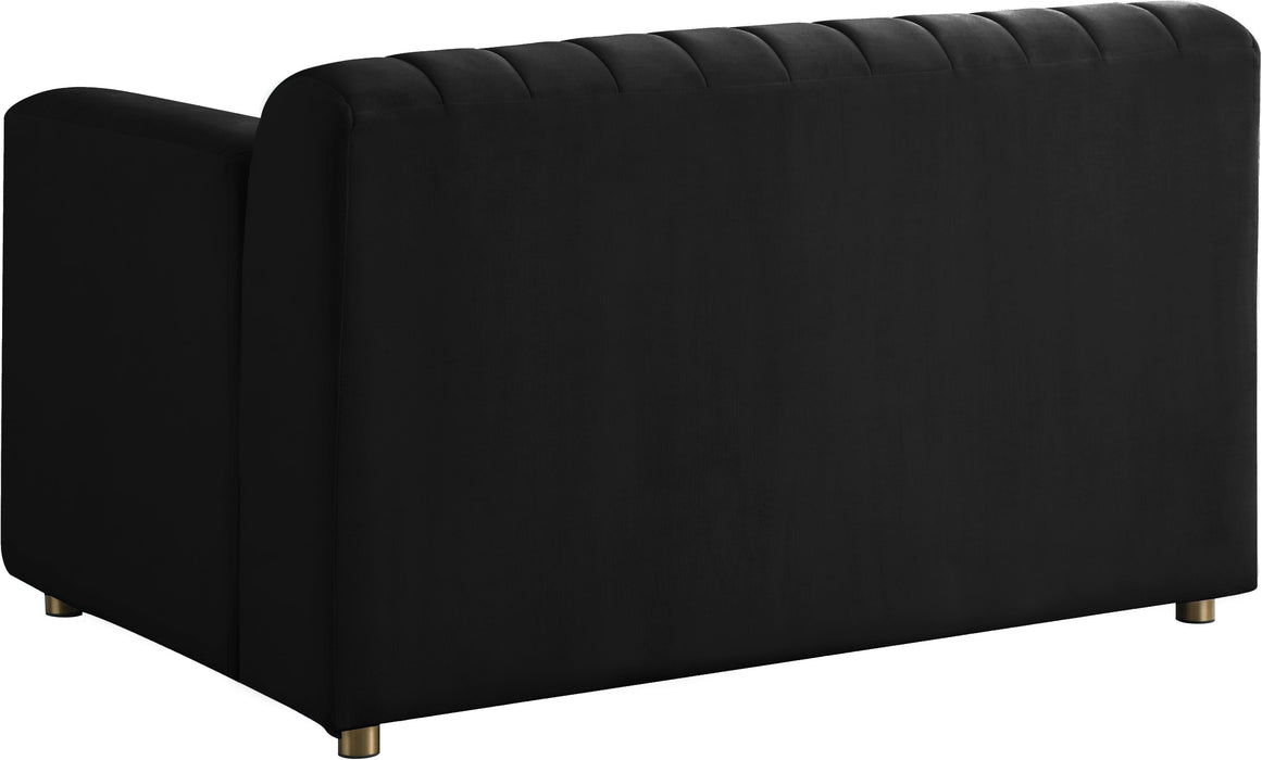 Naya Black Velvet Chair - Bargain Furniture (Detroit, MI)