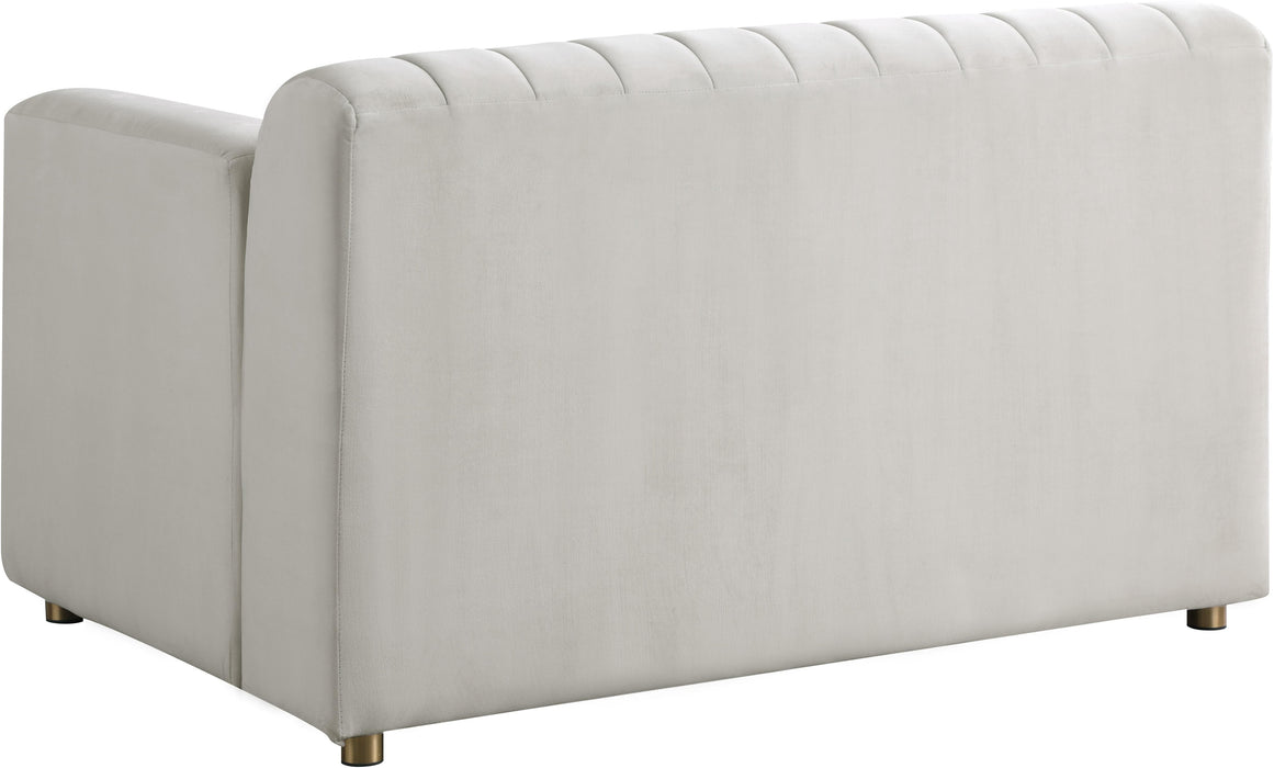 Naya Cream Velvet Chair - Bargain Furniture (Detroit, MI)