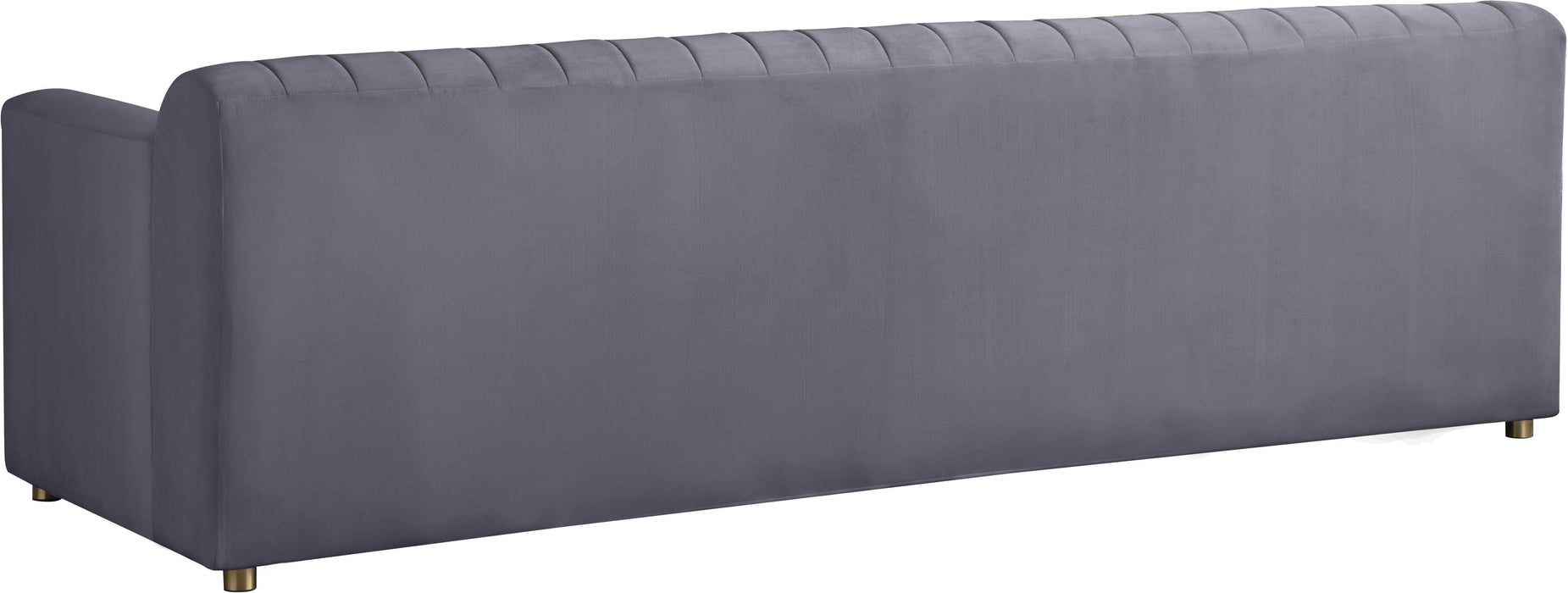 Naya Grey Velvet Sofa - Bargain Furniture (Detroit, MI)