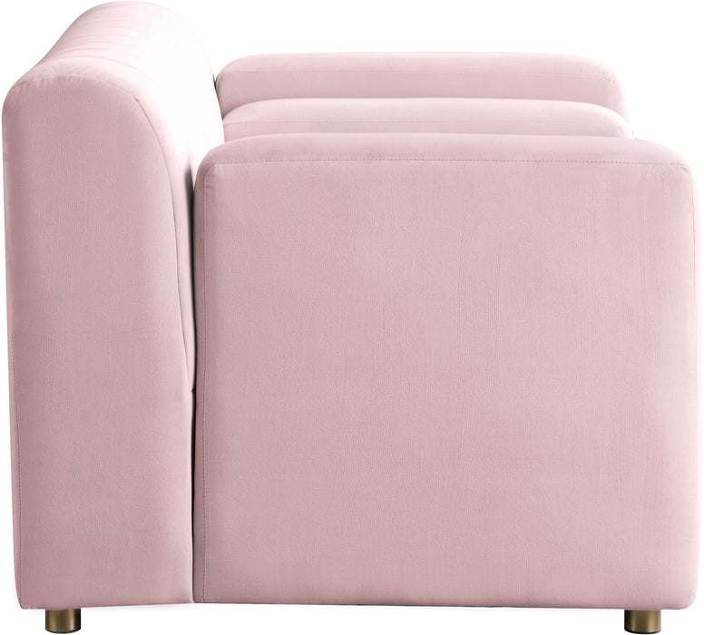 Naya Pink Velvet Chair - Bargain Furniture (Detroit, MI)