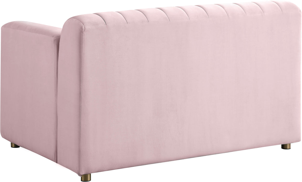 Naya Pink Velvet Chair - Bargain Furniture (Detroit, MI)